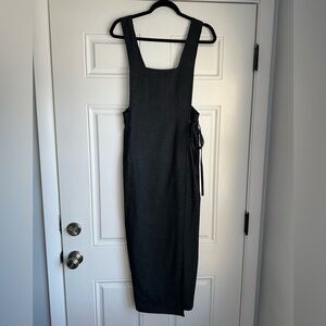 Brooks Brothers vintage Overall Midi dress Size 6 charcoal grey‎